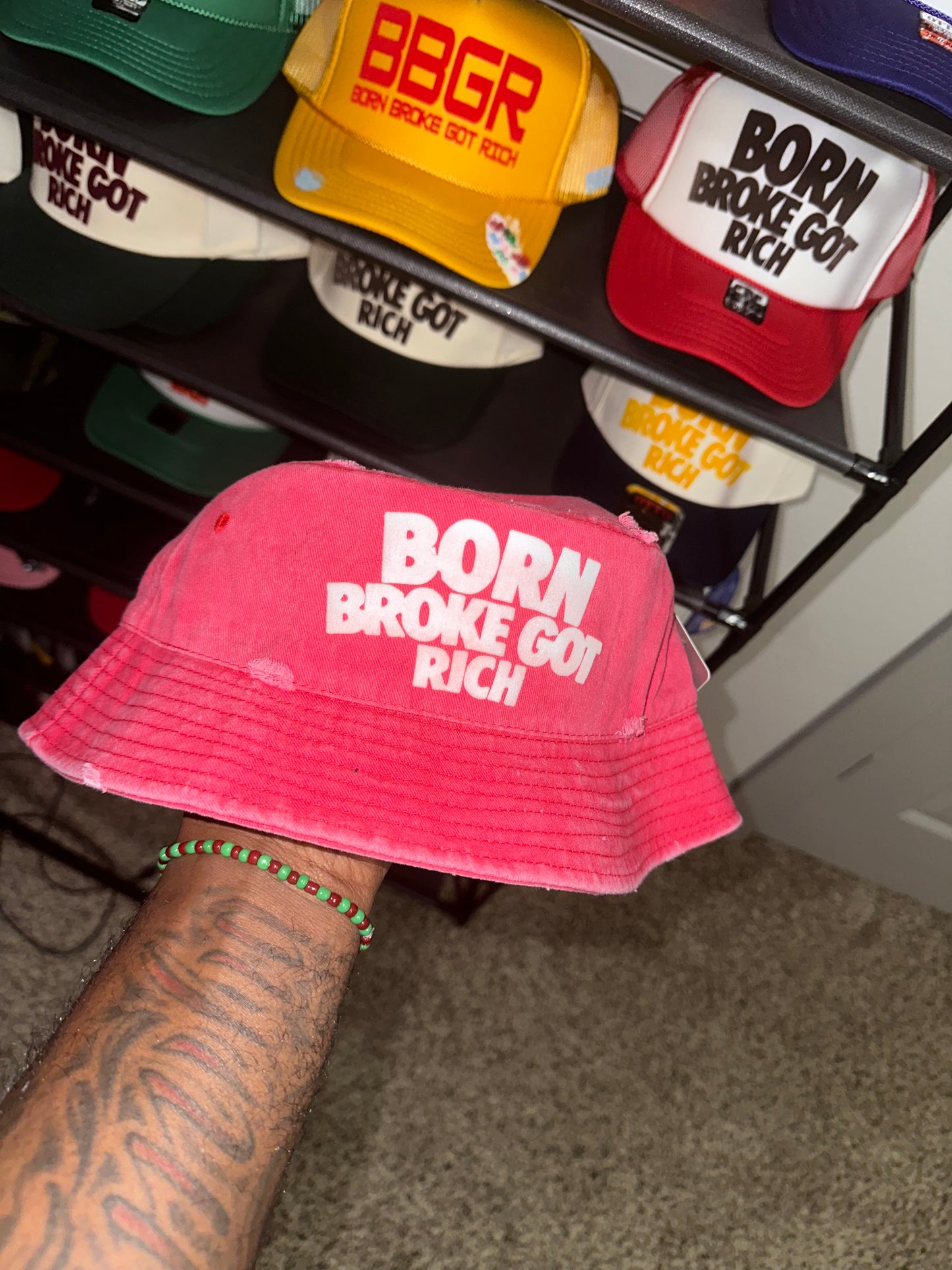 Born Broke Got Rich Bucket Hats