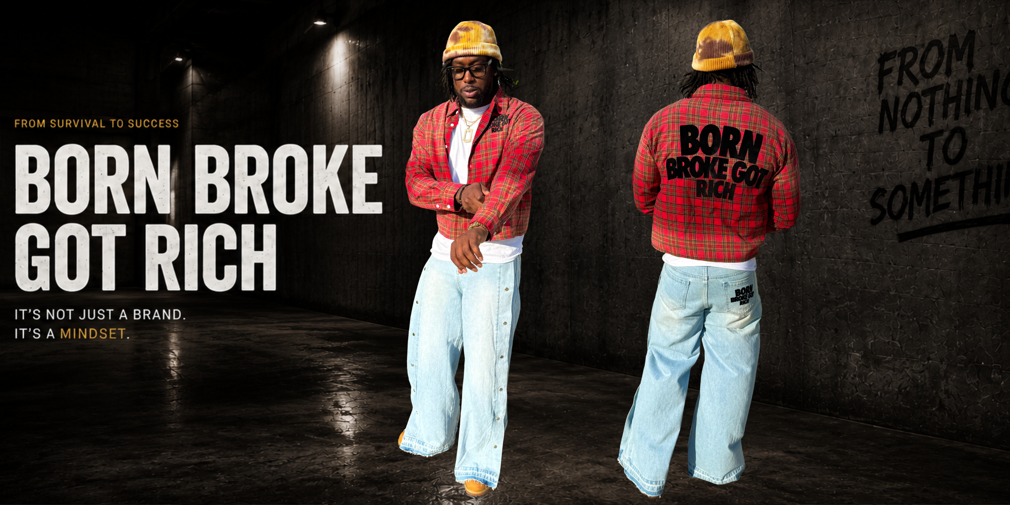 Born Broke Got Rich luxury streetwear brand featuring premium urban fashion and contemporary designer apparel.
